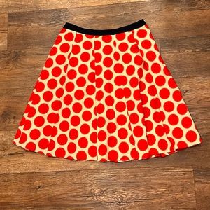 Nougat London Box Pleat Red Polka Dot Skirt
